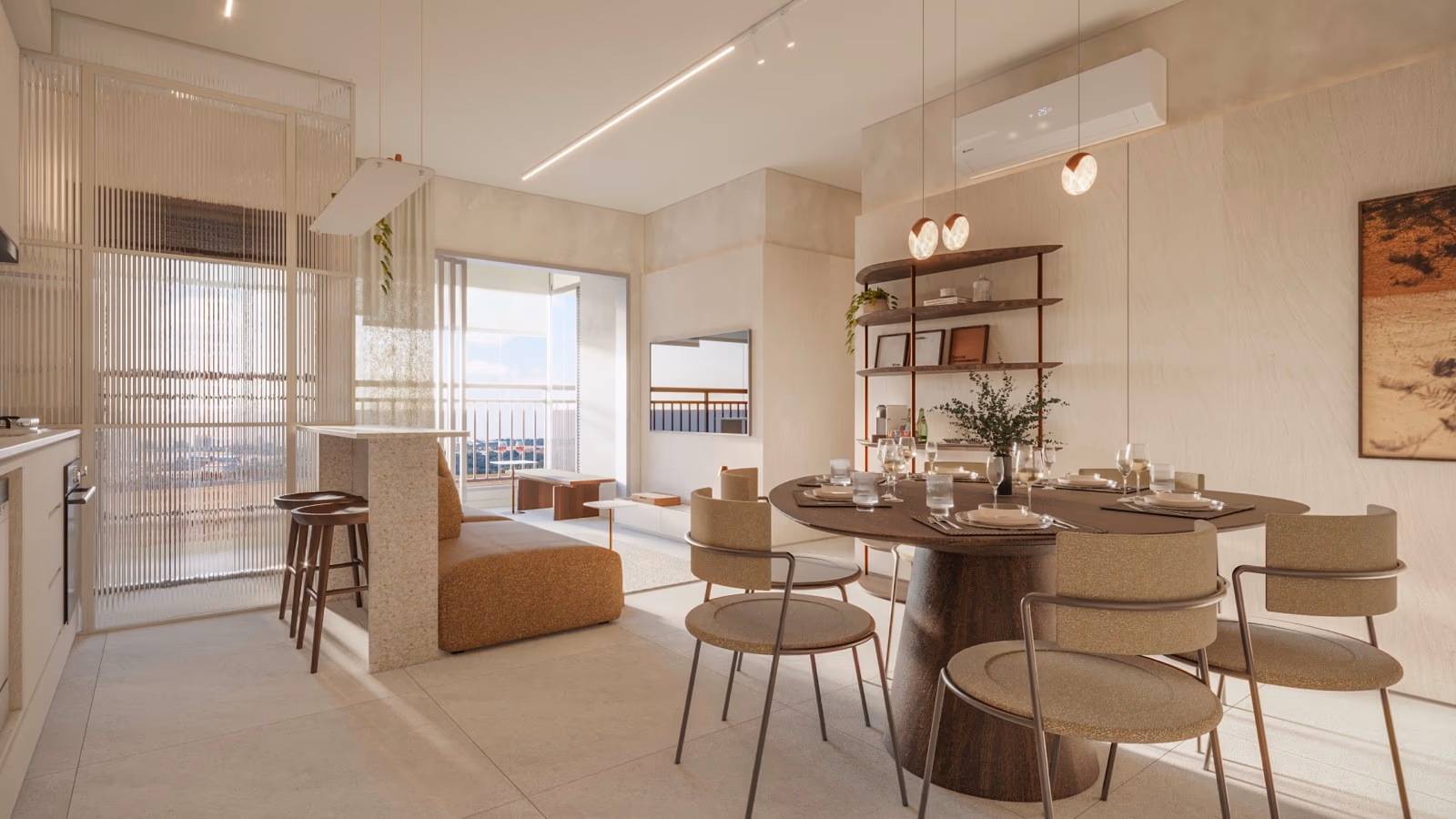 Living do apartamento de 75 m² — Riviera Home Resort