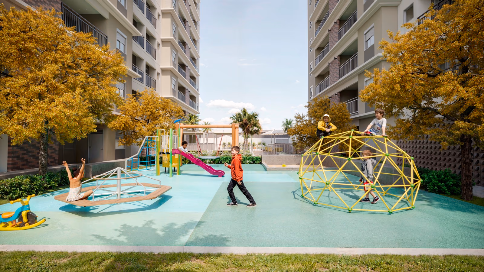 Perspectiva ilustrada — Playground no Riviera Home Resort